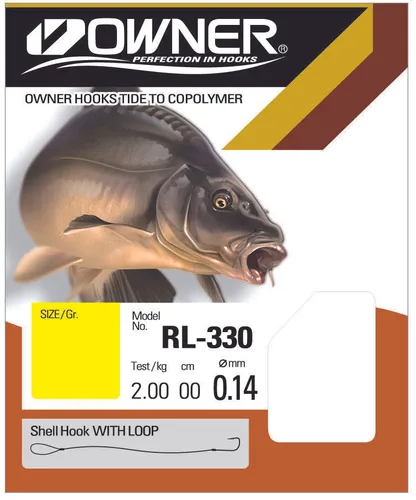 Owner Carp Karpfen Gold (RL-330) Gr. 2 - Karpfenhaken gebunden