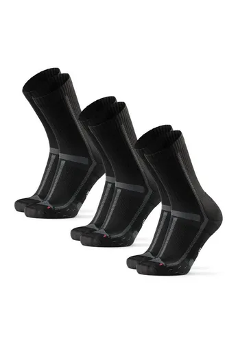 DANISH ENDURANCE Long Distance Crew Socken (3-Paar) - Wadenlange Sportsocken für Läufer mit Anti-Blasen-Technologie, ideal für lange Distanzen und maximalen Komfort.