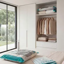 SONGMICS Vakuumbeutel Set, 8 wiederverwendbare Aufbewahrungsbeutel für Kleidung, platzsparend, 2 M/3 L/3 J, transparent