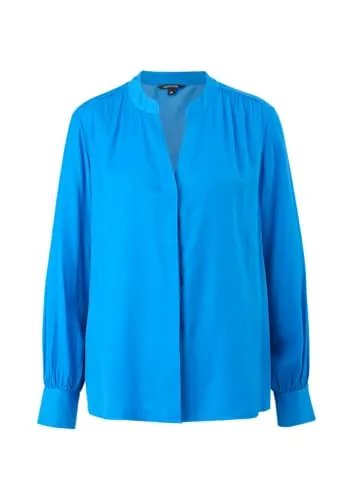 comma Bluse Langarm - Elegante Satin Optik - Blusen & Tuniken für Damen mit schimmernder Satin Optik, V-Ausschnitt und langen Ärmeln für einen stilvollen Look.