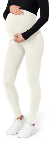 Be Mammy Umstandsleggings Lange Umstandshose aus Viskose BE-02 (1-tlg) elastischer Bund