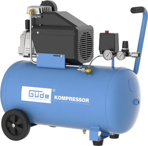 Güde Kompressor 260/10/50 - Ölgeschmiert mit 1500 W - Kompressoren mit 50 l Kessel und max. 10 bar, ideal für anspruchsvolle Druckluftarbeiten. Effiziente Leistung von 130 l/min und leise bei nur 96 dB.