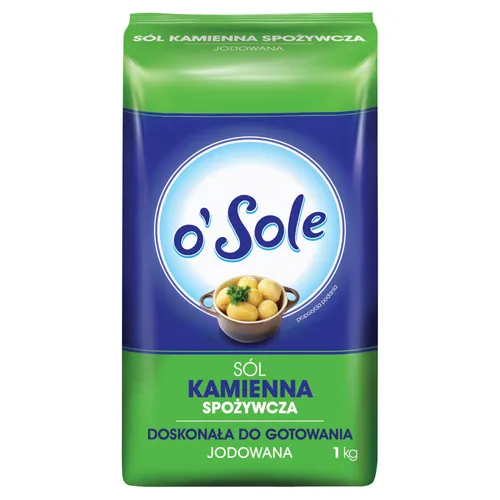 O'Sole Lebensmittelqualität Jodiertes Steinsalz 1 Kg