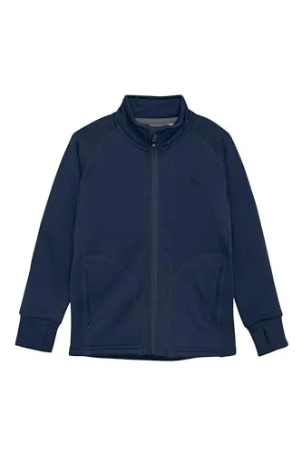 Color Kids COFleece Kinder Unisex Jacke Fleecejacke Übergangsjacke mit Reißverschluss Regular fit, Farbe:Total Eclipse (7850), Größe:140