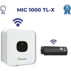 Growatt MIC 1000 TL-X Wechselrichter 1-Phase Photovoltaik Wechselrichter 1000W für Mini PV Anlage