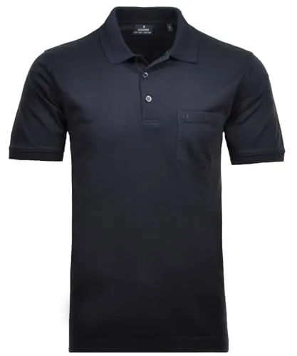 Ragman Herren Kurzarm Softknit Poloshirt , Marine , 6XL