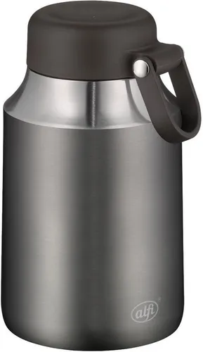 alfi CITY FOOD MUG 470ml, cool grey - Thermos-Lebensmittelbehälter aus robustem Edelstahl, hält Speisen 7 Stunden warm und 14 Stunden kalt, absolut dicht und spülmaschinenfest, ideal für unterwegs.