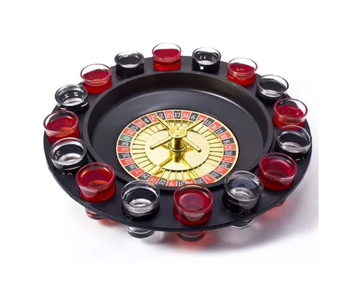 Produktbild Goods+Gadgets Spiel GOODS+GADGETS Roulette Trinkspiel–Lustiges Partyspiel & Saufspiel Set, Roulette Trinkspiel, Casino Spiel für trinkfreudige