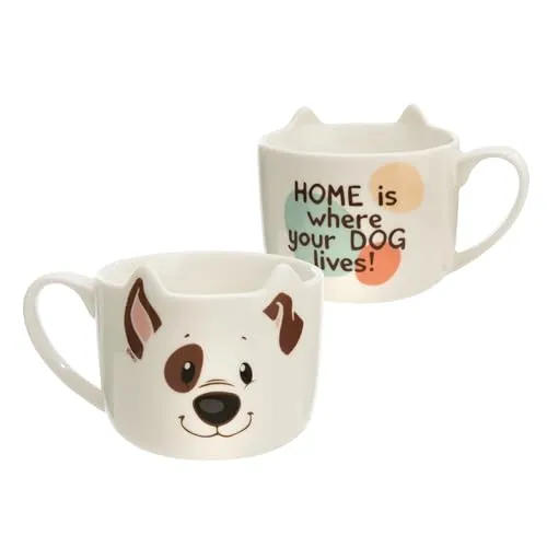 Tasse Hund 350ml 9x9,5cm in braun von NICI
