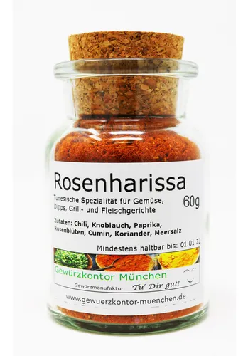Rosen Harissa, Rosenharissa 60g im Glas Gewürzkontor München