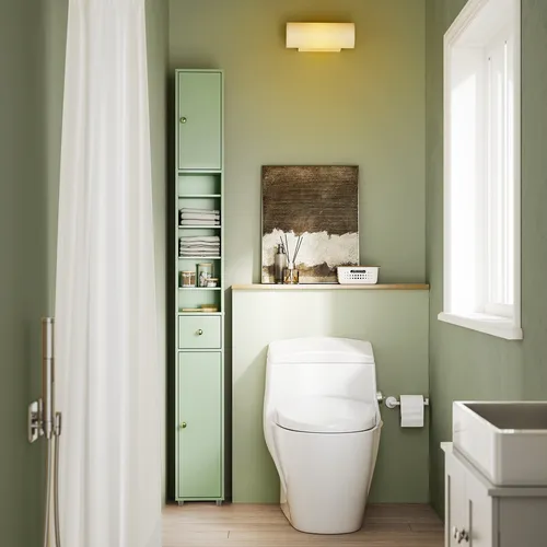 SoBuy Badkommode BZR34-II in grün von SoBuy