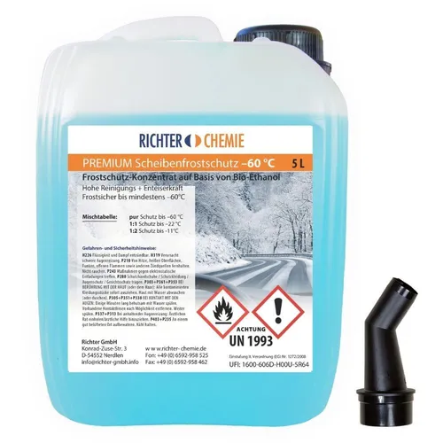Liter PREMIUM Scheibenfrostschutz -60°C Konzentrat ergibt bis zu 20 Liter (3,2 5