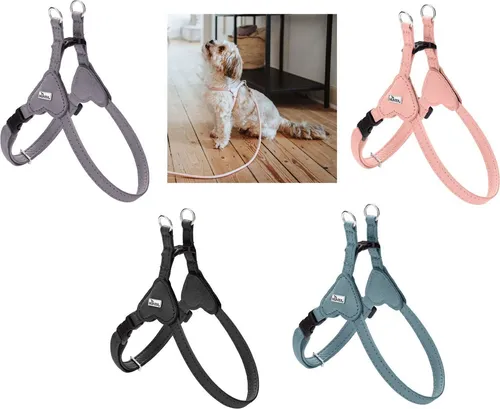 HUNTER Hundegeschirr SOHO MINI - Flieder-grau - Laufgeschirr für kleine Hunde & Welpen, aus weichem Rindsleder, fellschonend und angenehm zu tragen, ideal für das leichte An- und Ausziehen dank praktischer Klickverschlüsse, Made in Germany.