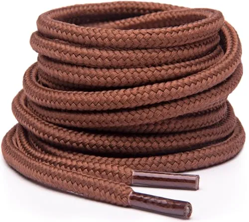 Miscly Schnürsenkel Rund, Extrem Reißfest (137 cm, Braun) von Miscly
