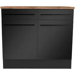 Mid.you Schubkastenunterschrank Schwarz in schwarz von MID.YOU