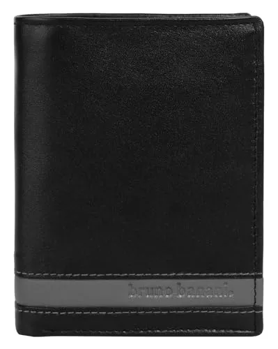 bruno banani Geldbörse im Hochformat aus Echtleder - Herren-Geldbörse mit RFID-Schutz, 8 Kartenfächern und durchdachter Fächeraufteilung für optimale Organisation und Sicherheit.