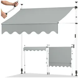 Tillvex Balkonmarkise 200 cm Hellgrau
