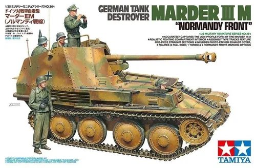 TAMIYA 35364 - 1:35 Deutscher Jagd Panzer Marder III - Standmodellbau: Panzer - Detaillierter 1:35 Bausatz für Modellbau-Enthusiasten, inkl. bebilderter Anleitung für einfachen Zusammenbau.