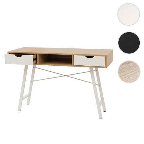 Schreibtisch HWC-E92, B√orotisch Computertisch mit 3D-Struktur - Kinderschreibtisch mit viel Stauraum, kratz- und wasserfester Oberfläche sowie elegantem Design für mehr Beinfreiheit und Komfort beim Arbeiten.