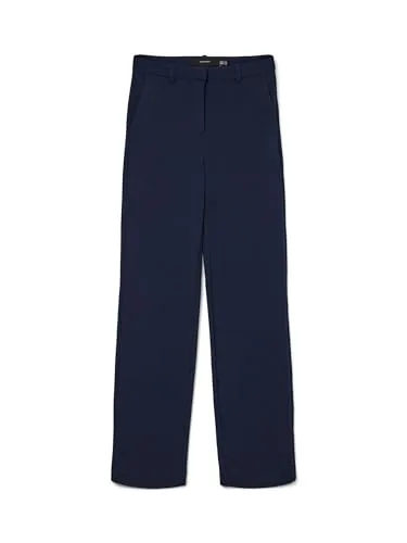 VERO MODA Damen Hose Vmzamira Mr Slim Straight Pant Ga Noos, Navy Blazer, S / 30L