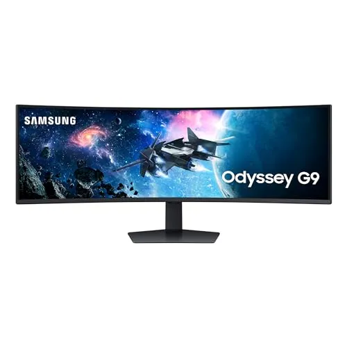 Samsung Odyssey G95C - 49 Zoll Curved Gaming Monitor, 5.120 x 1.440 Pixel, 240 Hz, 1 ms Reaktionszeit und FreeSync Premium Pro für ruckelfreies Gaming