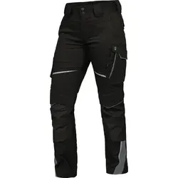 Leibwächter FLXDH Flex Line Damen-Bundhose schwarz-grau Gr. 40 - Arbeits- & Schutzkleidung mit femininer Passform, Shapewear-Funktion und robusten 3-Nadel-Steppnähten für hohe Reißfestigkeit.