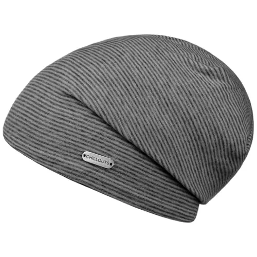 CHILLOUTS Pittsburgh Hat - Mütze im lässigen Longbeanie-Look, zeitloses Streifenmuster, ideal für warme Tage und schützt Kopf und Ohren.