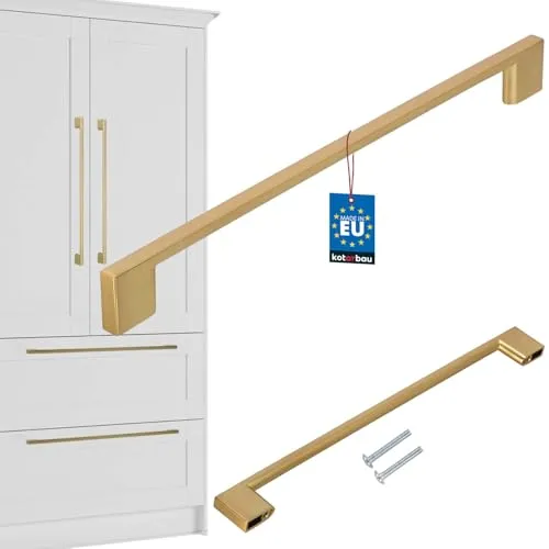KOTARBAU® Möbelgriffe Gold 265 mm Griffe Möbel ZnAl Schrankgriffe Griffe Küchenschränke Küchengriffe Schubladengriffe Möbelgriffe Küchenschrankgriffe Schranktürgriffe Möbel Stangengriff