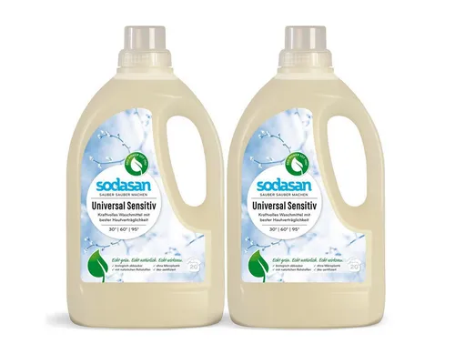Sodasan Sodasan Universal Waschmittel Sensitiv 1,5L (2er Pack) Vollwaschmittel