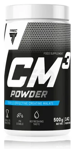 TREC Nutrition TREC® CM3 Tri Creatine Malate 500g Pulver - Nahrungsergänzungsmittel zur Leistungssteigerung, enthält Tri-Kreatin-Malat für verbesserte Muskelkraft und Ausdauer, ideal für Sportler und Fitness-Enthusiasten.