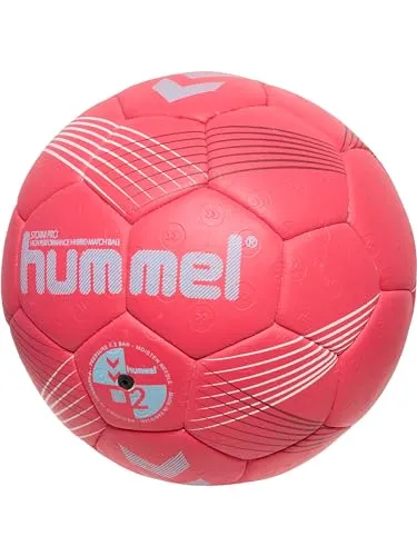 hummel Handball Storm Pro Größe 3 - RED/Blue/White - Handball aus semi-mikrofaser PU mit air-touch Schaumoberfläche, ideal für Resin und langlebig mit 2 Jahren Garantie auf Form und Klebung.