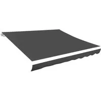 Markisenbespannung Canvas Anthrazit 400x300 cm - Markisen & Terrassenüberdachungen, hochwertige Bespannung in elegantem Anthrazit, ideal für effektiven Sonnenschutz und Wetterbeständigkeit.