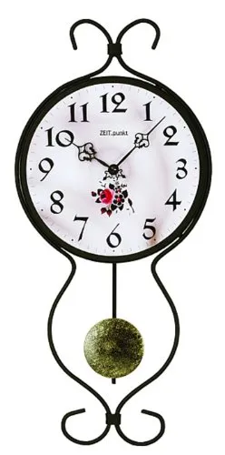 Zeit.punkt 17/469 Wanduhr Antik Optik Metall Klassisch in pink von ZeitPunkt