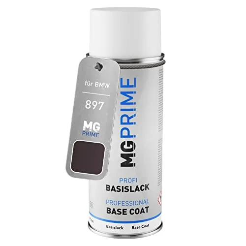 MG PRIME Autolack Spraydose für BMW 897 Turmalinviolett Metallic Basislack Sprühdose 400ml