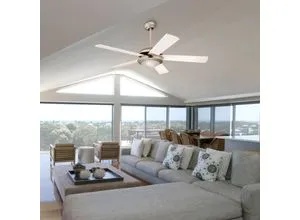 Westinghouse Lighting Deckenventilator Comet titan 7818240 - Moderne 132 cm Deckenventilator für Räume über 25 m², energieeffizient mit leiser Luftzirkulation, ideal für Sommer- und Winterbetrieb, nachrüstbare Fernbedienung.