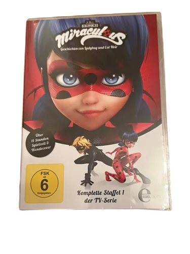 Miraculous Geschichten von Ladybug Cat Staffel 1 DVD - Box Set der beliebten Kinder- und Familienserie, ideal für kleine Fans von Abenteuern und Märchen in deutscher Sprache.