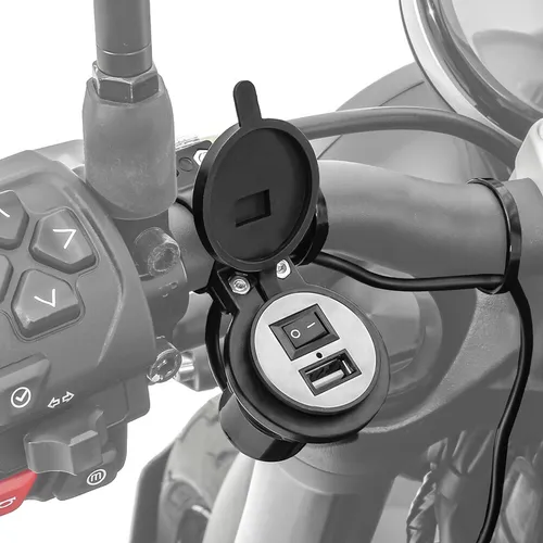 Lumitecs 12V Motorrad USB Steckdose – USB-Ladegerät für unterwegs - Praktische 12V USB-Steckdose für Motorräder, ideal zum Laden von Handys und Navigationssystemen. Wasserdichtes Gehäuse und einfache Montage am Lenker – perfekt für den Einsatz auf Tour!