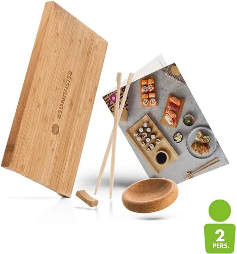 Reishunger Geschirr-Set Reishunger Sushi Servier Set (48-tlg), Bambus, aus Bambus