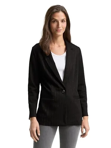 Tom Tailor Regular Fit Longblazer in BLACK, Größe M von Tom Tailor