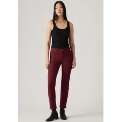 Levi's® Gerade Jeans 314 Shaping Straight mit Stretch 26 - Casual Jeans mit Stretch für optimalen Tragekomfort, ideal für jeden Tag und in modischer MERLOT-Farbe.