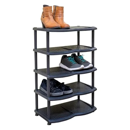 HTI living Schuhregal 5 Etagen für 10 Paar Schuhe Etagenregal Ablageregal