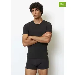 Marc O'Polo 2er-Set Herren Shirts XL in Schwarz - Herren Plussize Shirts von Marc O'Polo im praktischen 2er-Set, aus 95% Baumwolle für hohen Tragekomfort und ideal für jeden Anlass.
