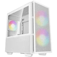 DeepCool CH360 Miditower - Weiß - Elegantes PC-Gehäuse für Micro-ATX, ideal für Wasserkühlung mit Platz für bis zu 360mm Radiator und stylischem Seitenfenster aus Tempered Glass.