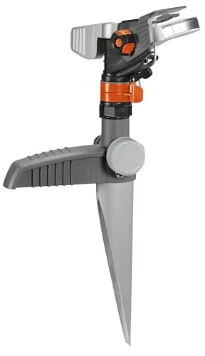 Gardena Premium Impuls-, Kreis- und Sektorenregner auf Metallspike - Bewässerungssysteme: Ideal für große Flächen bis 490 m² mit stufenloser Reichweiteneinstellung bis 12,5 m für präzise Bewässerung.