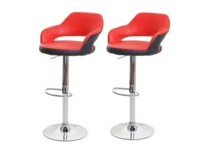 2er-Set Barhocker MCW-F16 in rot von MCW