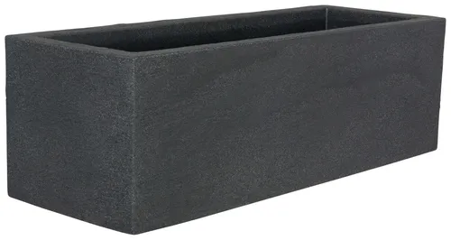 Lippert Pflanzkübel Kubus - Rechteckiger Blumentrog, ca. 80x30x27 cm, in elegantem Anthrazit für stilvolle Gartenarrangements