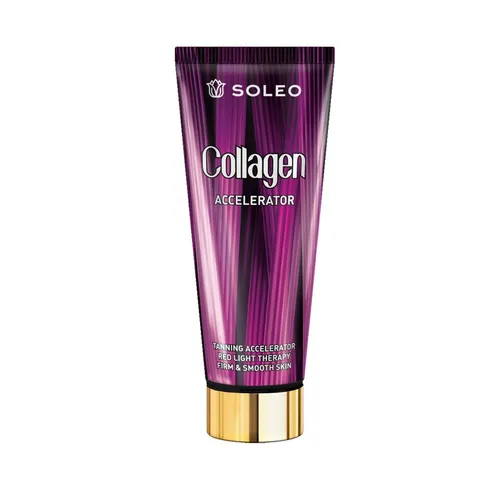 SOLEO COLLAGEN ACCELERATOR 200ml - Bräunungsbeschleuniger für das Solarium - Hochwertige Lotion mit Aloe Vera für eine intensivere Bräunung. Ideal für den professionellen Einsatz im Solarium. Inhalt: 200 ml.