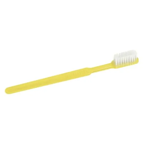 Dental PS Einmalzahnbürste mit Zahnpasta, Farbe gelb, 15 x 2,6 cm, Med-Comfort: Polystyrol Einwegzahnbürste für Reisen und den Gebrauch vor zahnärtzlichen Behandlungen als Dentalbedarf kaufen.