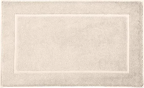 REDBEST Duschvorlage, Badteppich New York Creme Größe 50x80 cm - saugstark, sehr strapazierfähig, hautsympathisch, trittweich, 100% Baumwolle