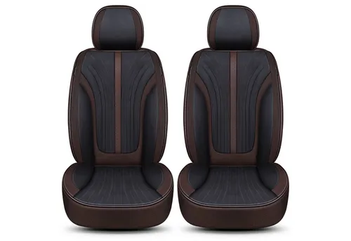 BREMER SITZBEZÜGE für Opel Adam 2013-2019, Braun/Schwarz - Hochwertige Autositzbezüge aus Wildlederimitat, idealer Schutz vor Abnutzung und einfach zu montieren. Perfekt für Sitzheizungen, langlebig und pflegeleicht für höchsten Komfort.